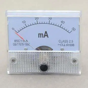 0–50 mA DC Moving-Coil Meter Movement for Custom Instrument Builds