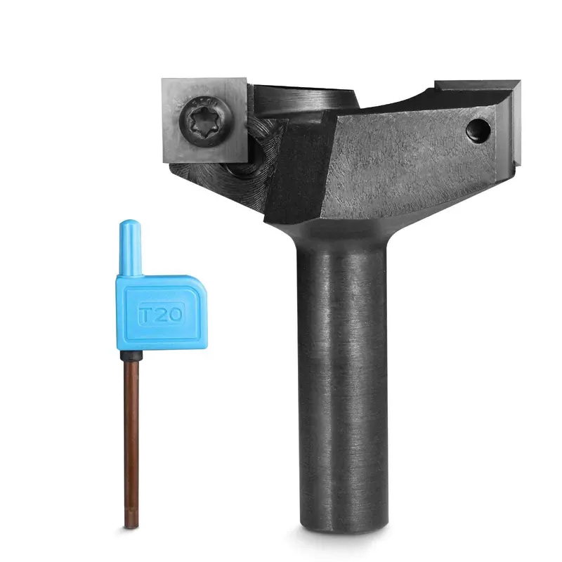 1/2″ Shank 2″ Diameter 2-Wing Spoilboard Surfacing Router Bit – Heavy-Duty CNC Slab Flattener for Milling Machines