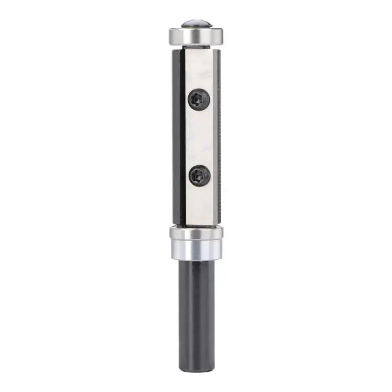1/2″ Shank Top-and-Bottom Bearing Flush-Trim Router Bit – 2-23/64″ Cutting Length with Interchangeable Carbide Insert