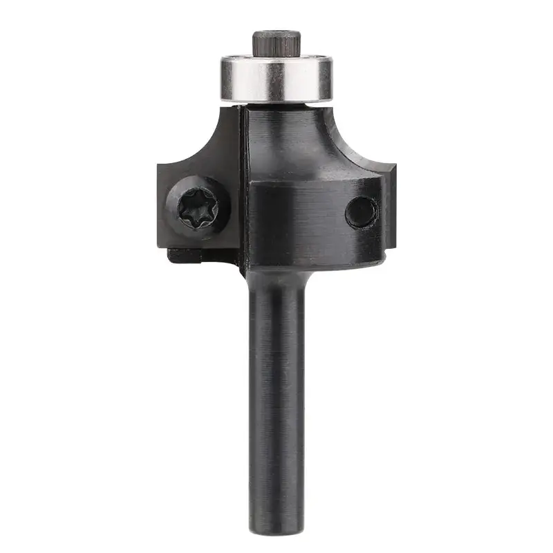 1/4″ Shank 17/32″ Radius Round-Over Flush-Trim Router Bit – 2-Wing Carbide Insert Design for Precision Edging