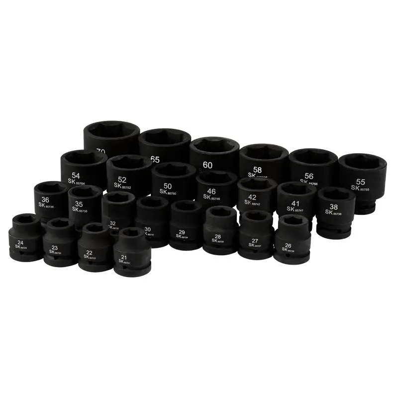 1-Inch Drive 41-Piece Shallow 6-Point SAE Impact Socket Set