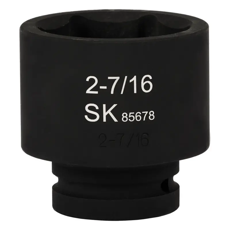 1-Inch Drive Shallow 6-Point SAE Impact Socket — 2-7/16 Inches