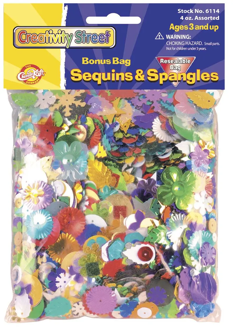 1-Ounce Assortment of Sequins and Spangles – Sparkling Embellishments for Art & Fashion