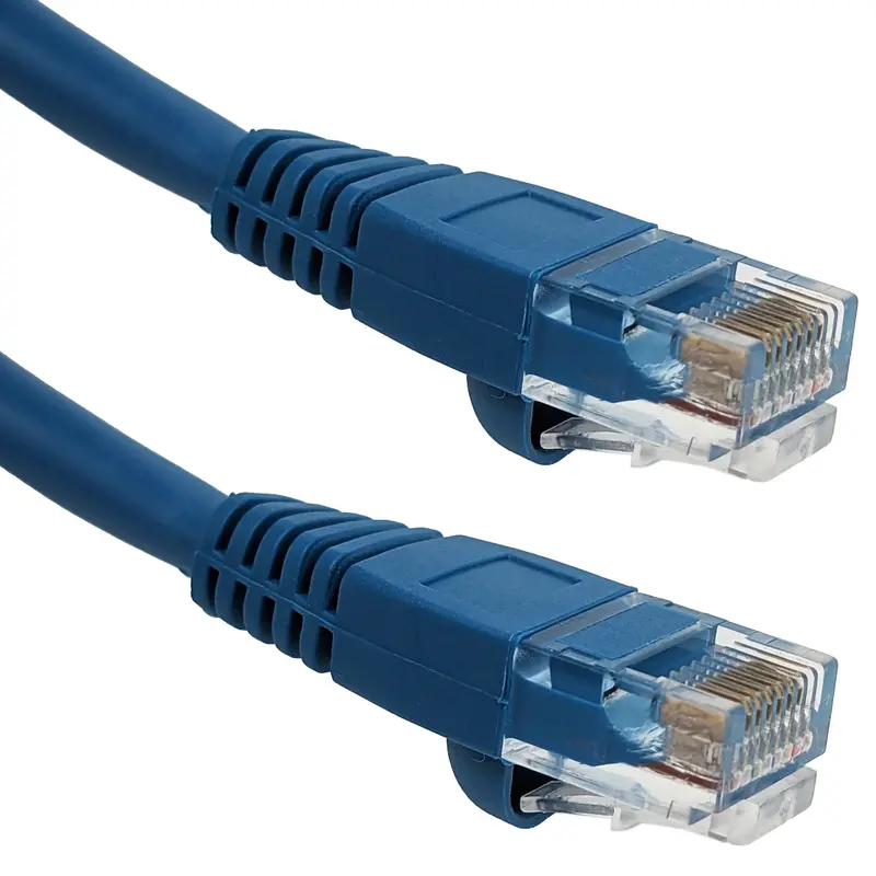 10-Foot Blue CAT5e Network Cable – UL-Compliant