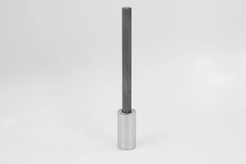 10 mm Long Hex Bit Socket – 1/2″ Drive Chrome Finish