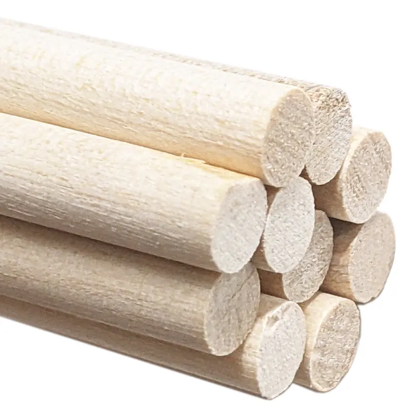 10-Pack Birch Wood Dowel Rods – 3/4″ Diameter × 12″ Length