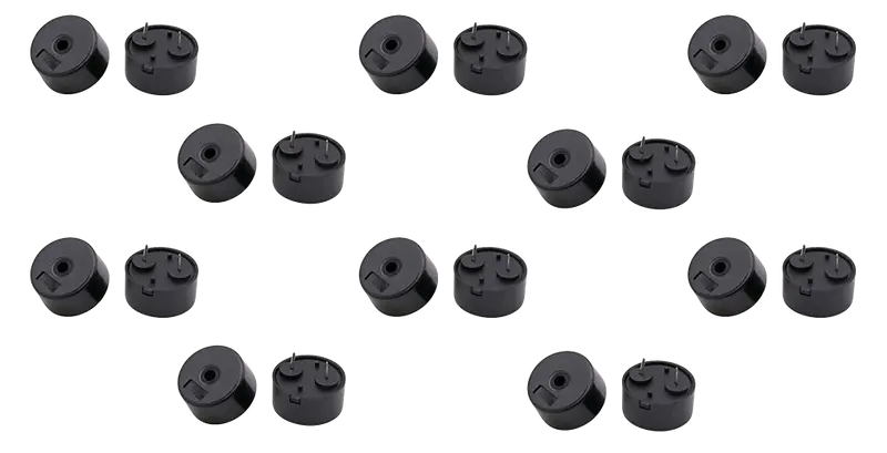 10-Pack External-Drive Piezo Buzzer – 5mA, 80dB at 5V, Through-Hole Pins