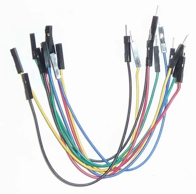 10-Piece Male-to-Female Jumper Wire Kit – 6″ Lengths, 5-Color Set