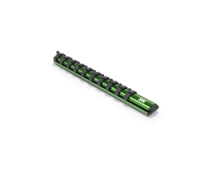 10-Slot Magnetic Socket Organizer Rail – 1/4″ Drive