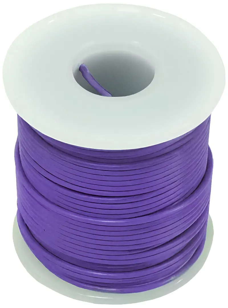 100-Foot Purple 22 AWG Stranded Tinned Copper Hook-Up Wire with PVC Insulation