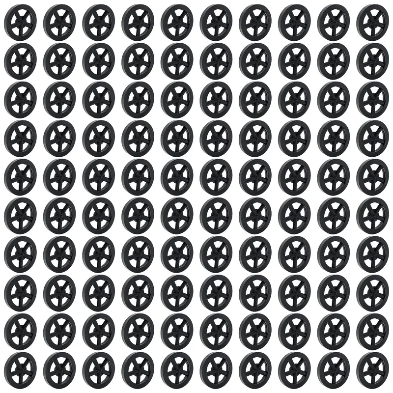 100-Pack Black 35mm Spoked Front Wheels – Optimized for CO₂ Dragster Performance and Aesthetics