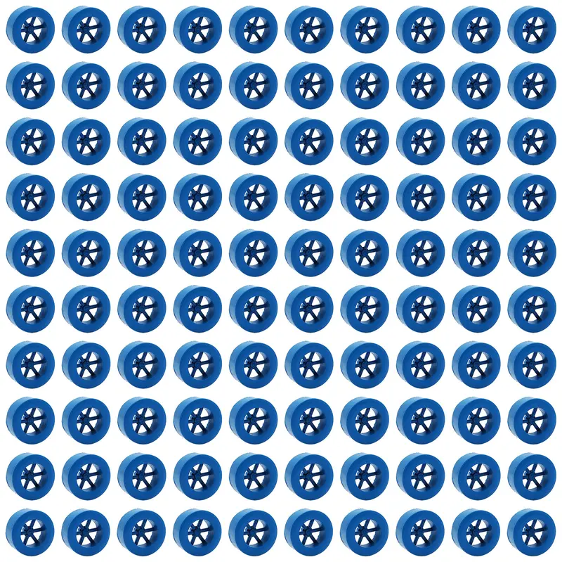 100-Pack Blue 40mm Spoked Rear Wheels – Stylish, Functional Rear Wheels for Custom CO₂ Dragster Builds