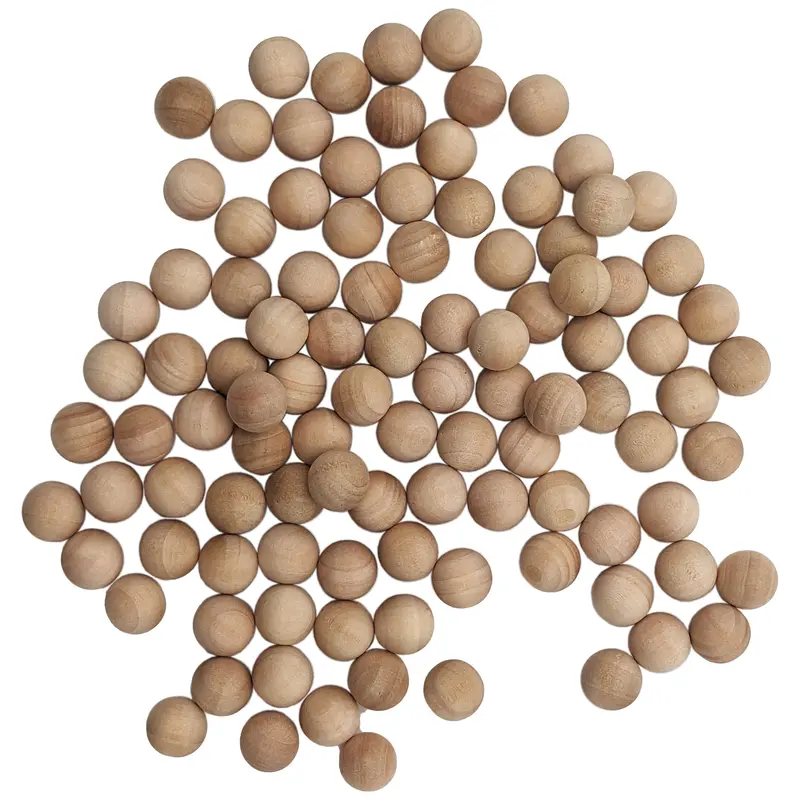 100-Pack Natural Wooden Craft Balls – 1/2-Inch Diameter