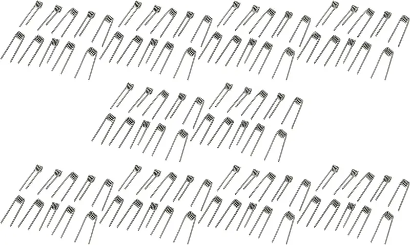 100-Pack Pre-Wound Clapton Coils — DIY E-Liquid Build Kits, Organized in 10 Lidded Jars (10 Per Jar)