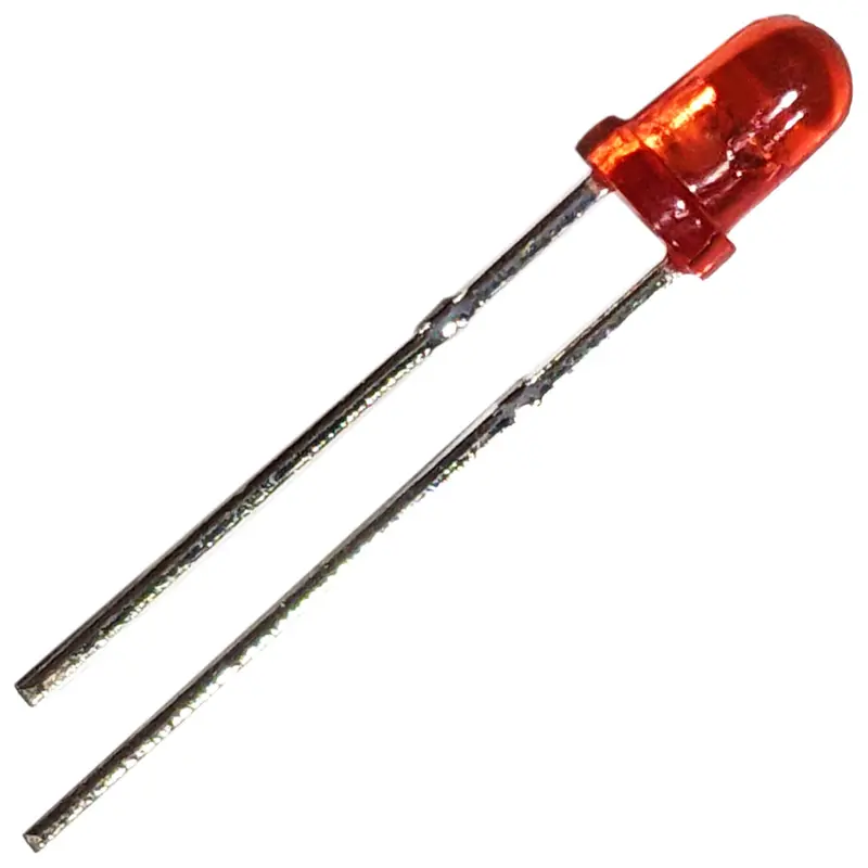 100-Piece 3mm Transparent Red LED Assortment – Standard 2-Pin Through-Hole Diodes for Breadboarding & Circuit Design