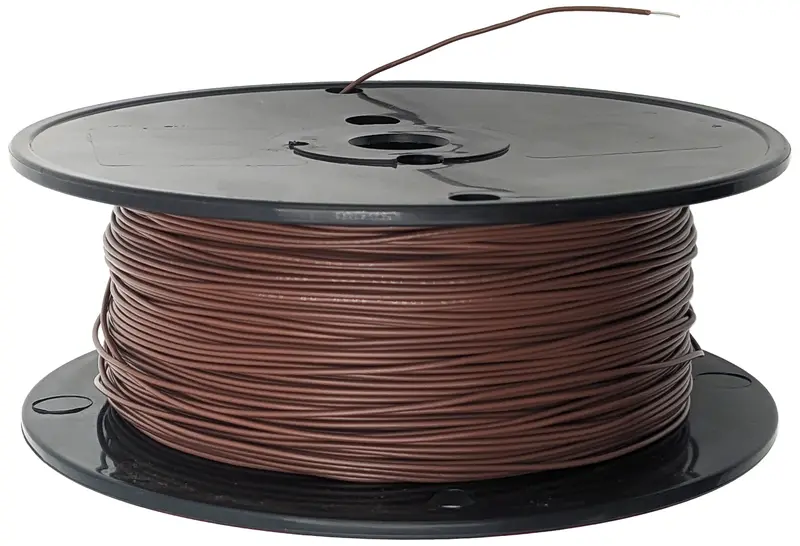 1000-Foot Brown 24 AWG PVC-Insulated Hook-Up Wire – Tinned Copper, UL 1007/1569 Compliant, Eco-Safe