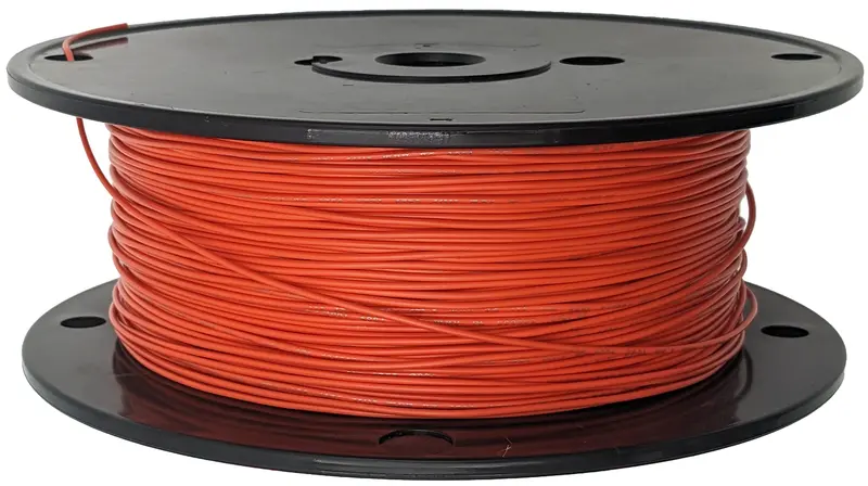 1000-Foot Orange 24 AWG Hook-Up Wire – RoHS-Compliant, Tinned Copper Core, PVC Insulation, UL Certified