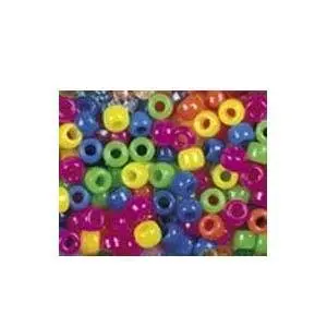 1000-Piece Neon Pony Bead Assortment