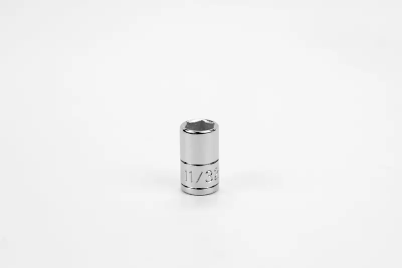 11/32-Inch Metric-Compatible Chrome Socket – 1/4″ Drive
