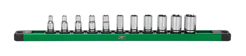 11-Piece 1/4″ Drive Standard SAE Chrome Socket Set – 6-Point
