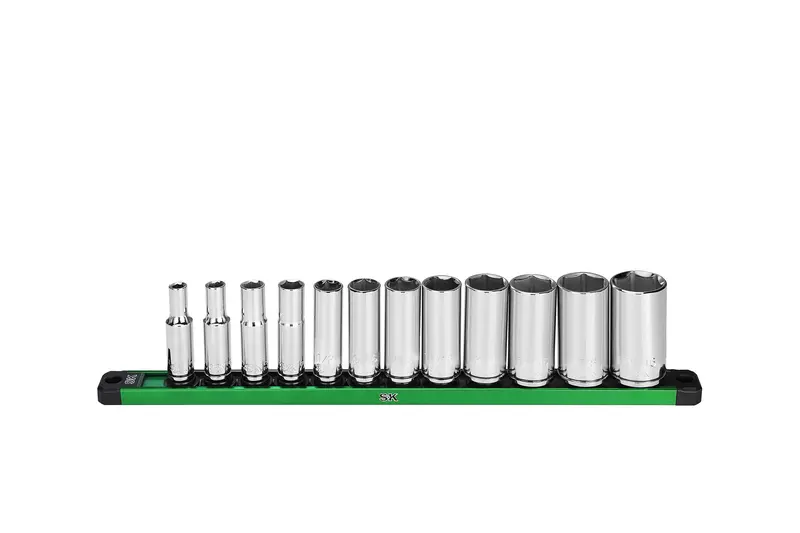 12-Piece 3/8″ Drive Deep SAE Chrome Socket Set – 6-Point