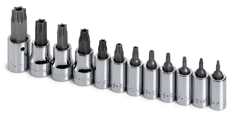 12-Piece Tamper-Proof TORX® Bit Socket Set – Dual Drive (1/4″ & 3/8″)