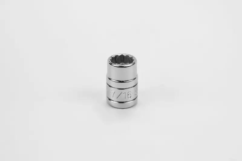 12-Point Standard Chrome Socket, 7/16″, 3/8″ Drive