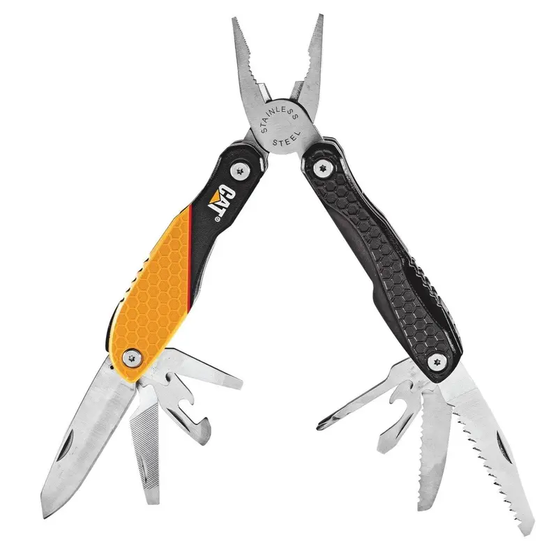 13-in-1 Compact Multi-Tool with Ergonomic Yellow/Black Handle