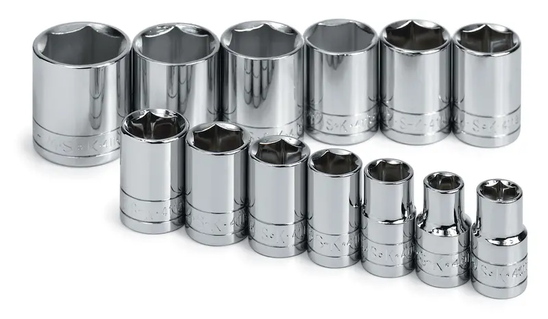 13-Piece 1/2 Inch Drive Standard Fractional Socket Kit
