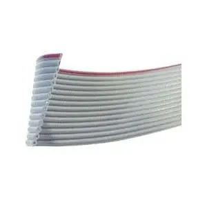 14-Conductor Gray Flat Ribbon Cable – 100-Foot Length, Ideal for Embedded Electronics Wiring