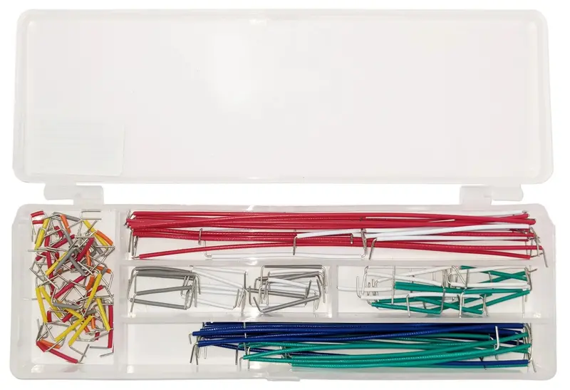 140-Piece Breadboard Jumper Wire Kit – Mixed Lengths, Colors & Storage Case