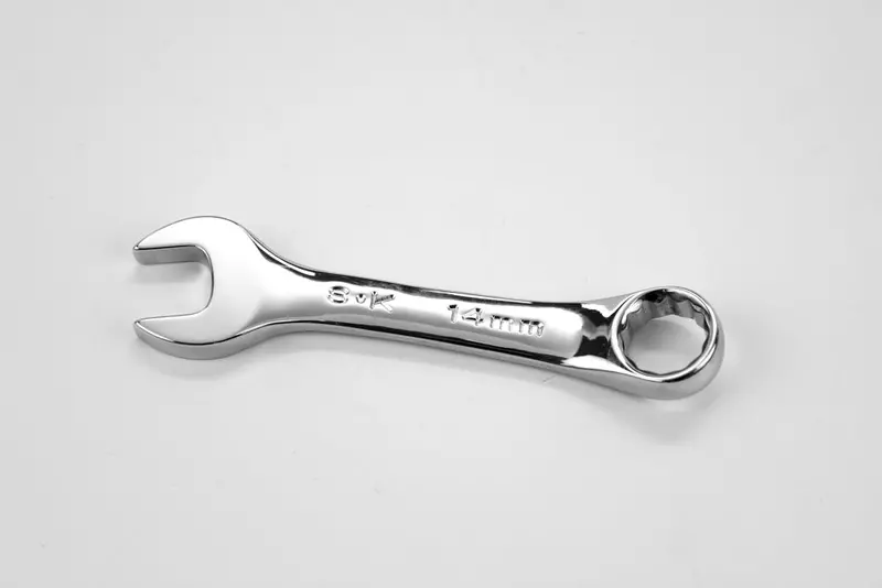 14mm 12-Point Short Combination Chrome Wrench
