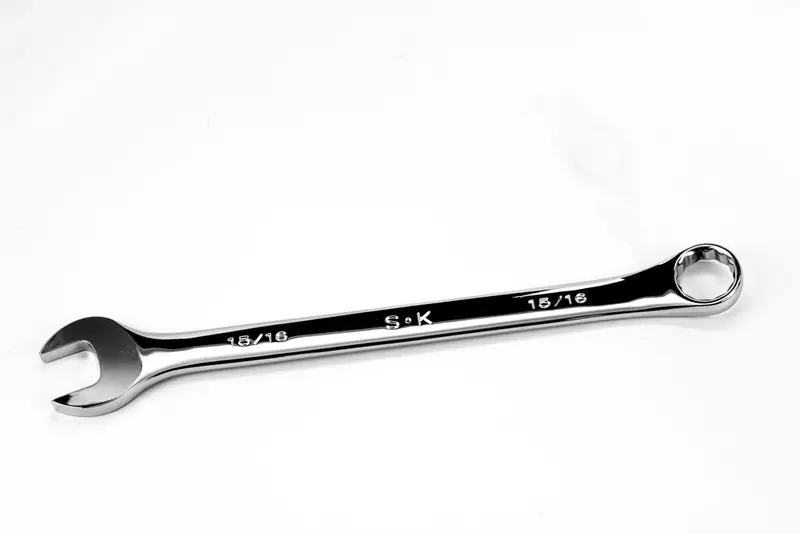 15/16 in 12-Point Long Combination Chrome Wrench – Fractional