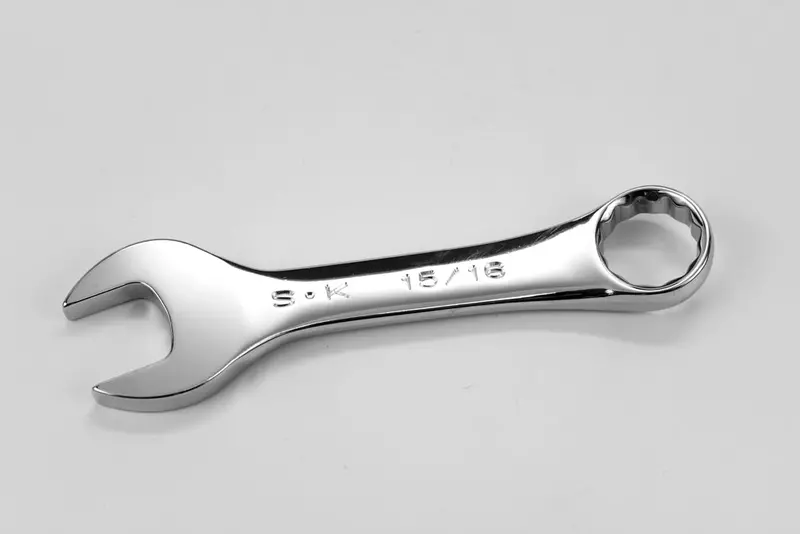 15/16 Inch 12-Point Short Combination Chrome Wrench