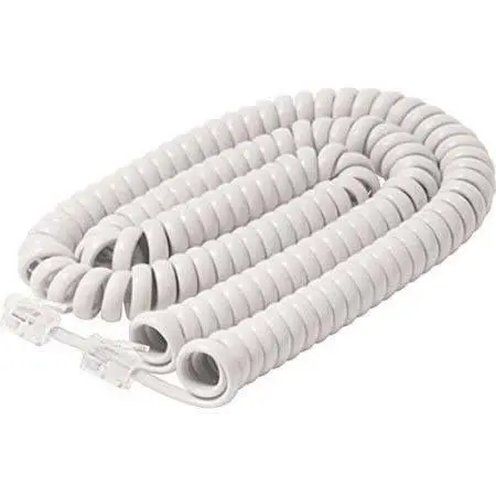 15-Foot Coiled Handset Replacement Cord – Spiral Design for Flexibility