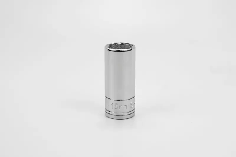 15 mm 3/8″ Drive 6-Point Deep Chrome Socket – Metric