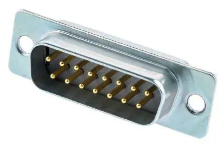 15-Pin Solder-Cup D-Sub Plug Connector