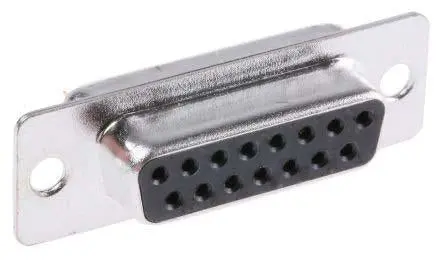 15-Pin Solder-Cup D-Sub Socket Connector