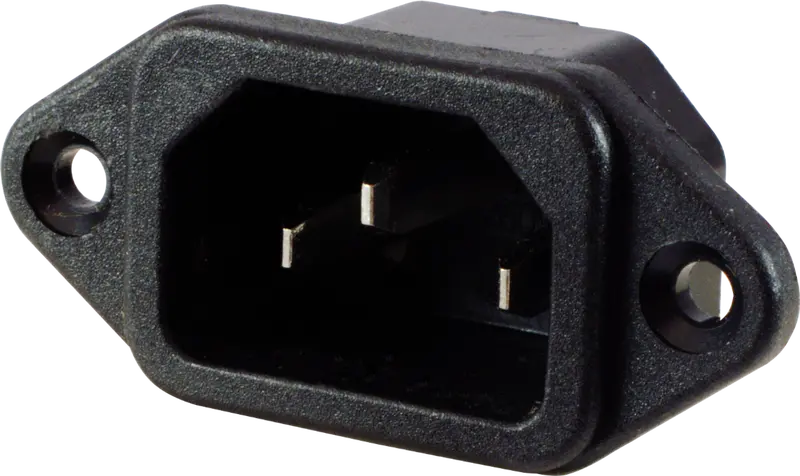 15A 250V Male Receptacle – Heavy-Duty Solder-Terminal Power Input Connector