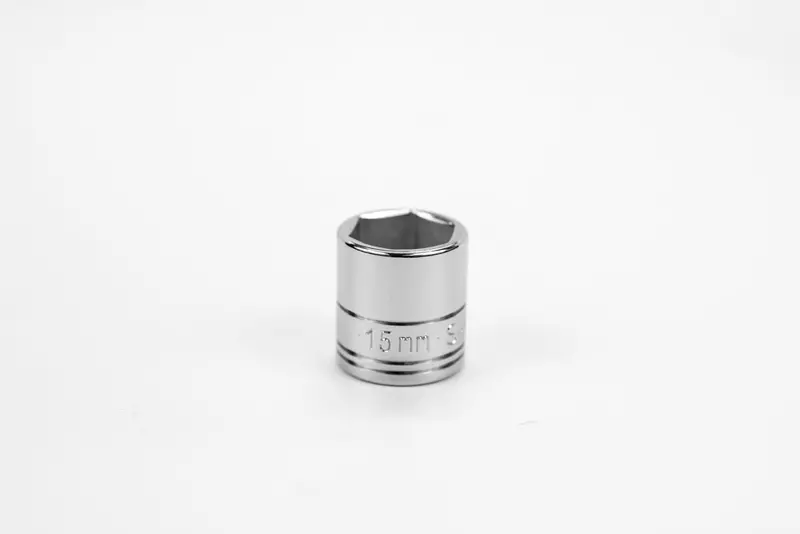 15mm 1/4-Inch Drive 6-Point Metric Chrome Socket