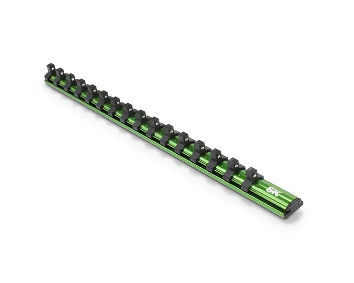 16-Slot Magnetic Socket Holder Rail – 3/8″ Drive