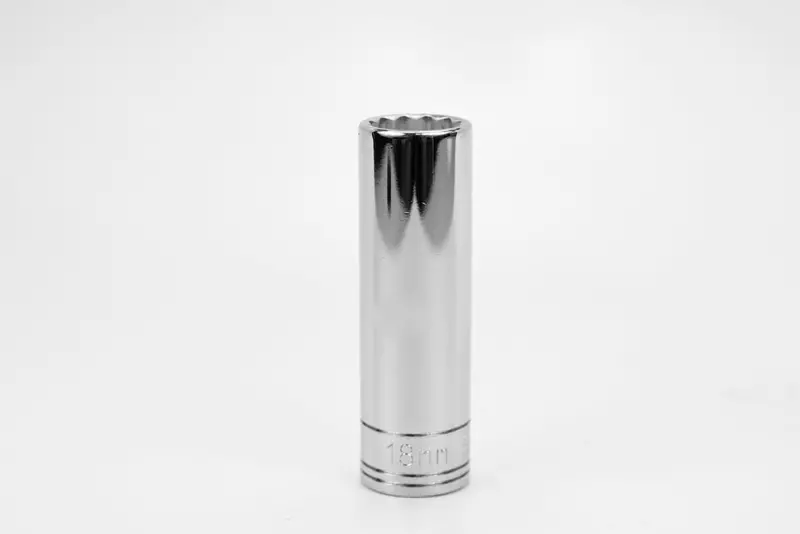 18mm 1/2″ Drive 12-Point Deep Metric Chrome Socket