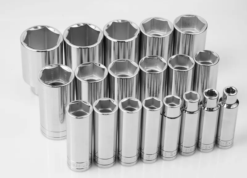 19-Piece 1/2 Inch Drive 6-Point Deep Fractional Socket Set