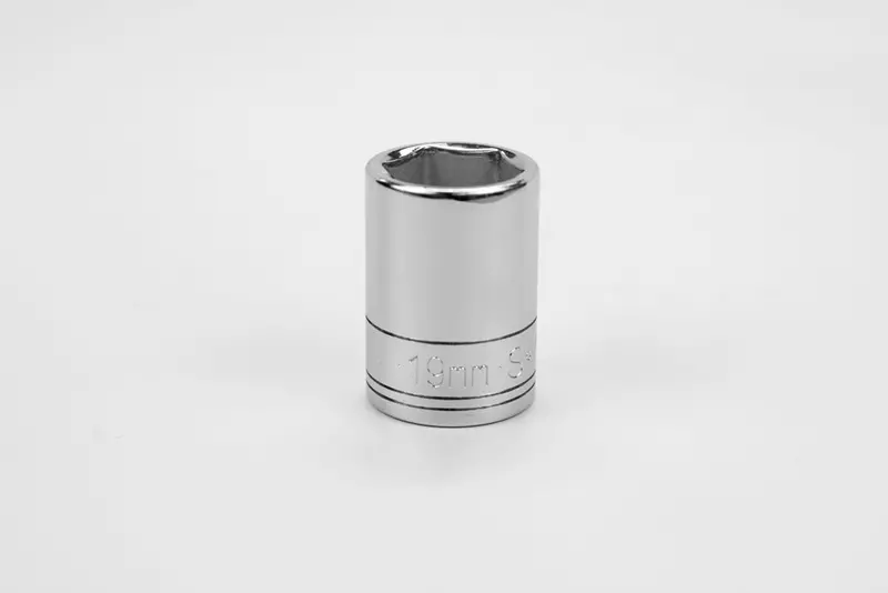 19mm 6-Point Standard Metric Chrome Socket — 1/2-Inch Drive
