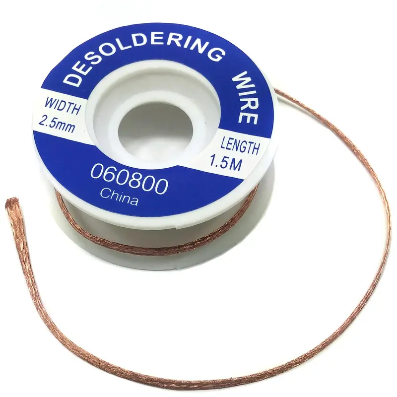 2.5 mm Desoldering Wick – 5 ft Length