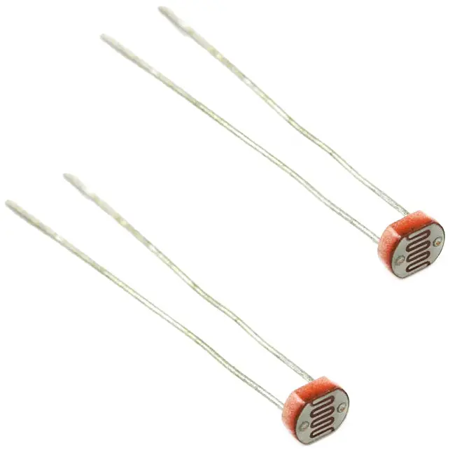 2-Pack 5mm Light-Sensitive Resistor – Photoelectric Cell, 5516 Series