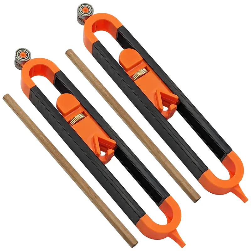 2-Pack Adjustable Contour Scribing Tool with Pencil Lock – Edge & Corner Duplication for Carpentry, Tiling, Flooring, and Wallpapering