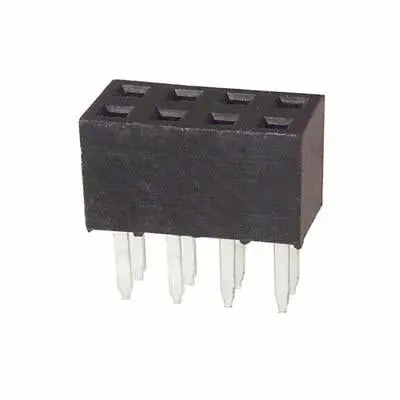 2-Row Female Header Receptacle with 8 Contacts