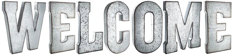 20-Inch Tall “WELCOME” Metal Wall Letters – Extra-Long 9-Foot Rustic Silver Hanging Sign, Vintage-Inspired Décor