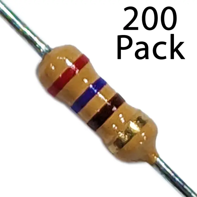 200-Pack 270Ω Carbon Film Resistors – 0.25W, ±5% Tolerance, Precision Axial Type